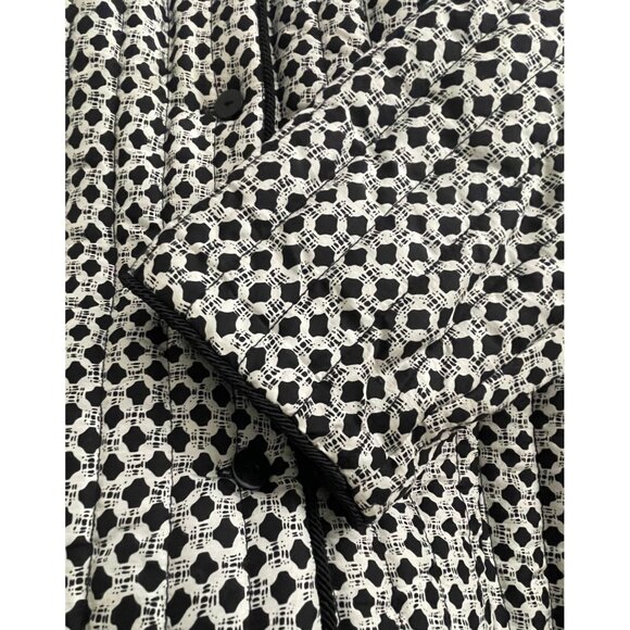 VTG‎ Carole Little Women’s Black White Silk Blend Jacket XL Work * Evening - Picture 4 of 8